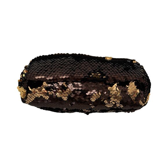 TY Fashion Flippy Sequin Pencil Bag Dangler the Sloth Brown Gold Flip Sequins 8" - Picture 2 of 6